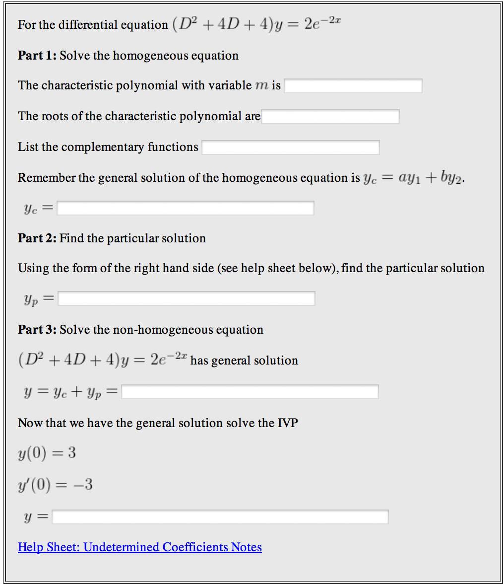 Solved The Differential Equation D2 4d 4 Y 2e 2x Chegg Solved The Differential Equation D2 4d 4 Y 2e 2x Chegg