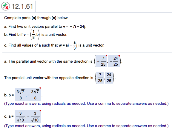 Solved Complete parts (a) through (c) below. Find two unit | Chegg.com