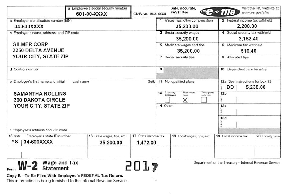 Requirement: File 2017 Federal Income Tax Return for | Chegg.com