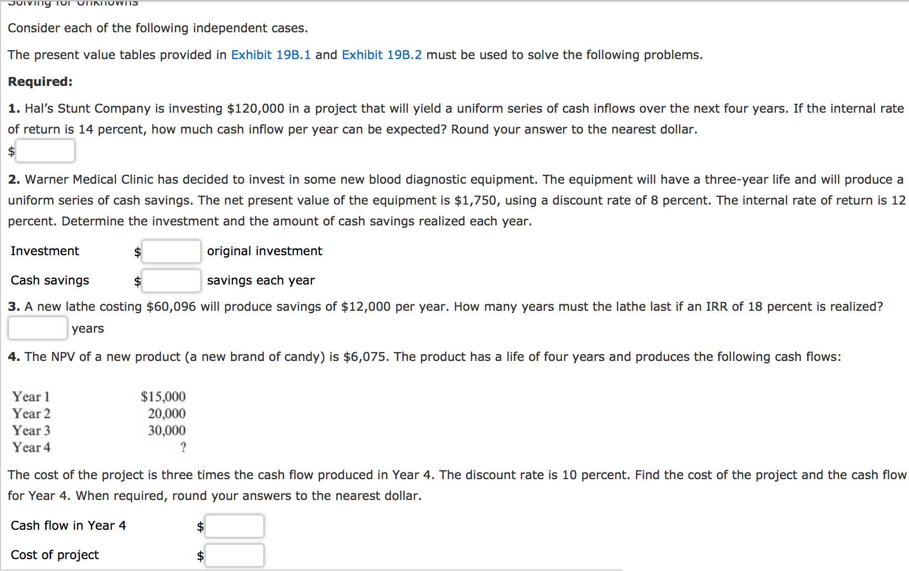 Solved Consider each of the following independent cases. | Chegg.com
