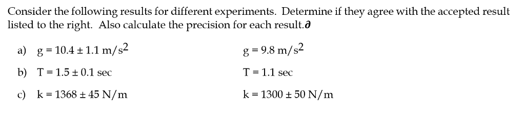 Solved Consider the following results for different | Chegg.com