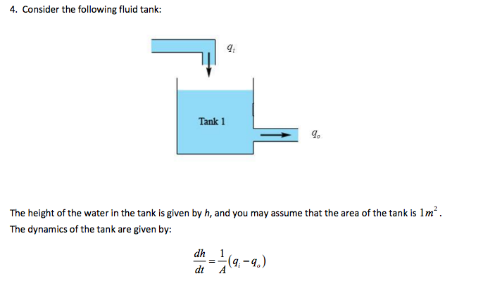 Consider the following fluid tank: The height of the | Chegg.com