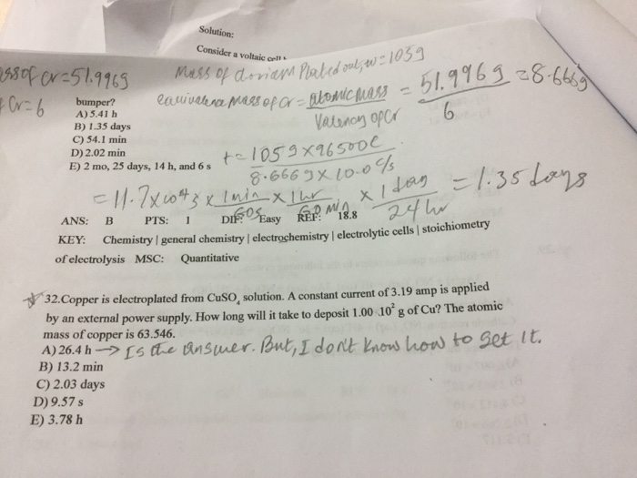 Solved Copper is electroplated from CuS0_4 solution. A