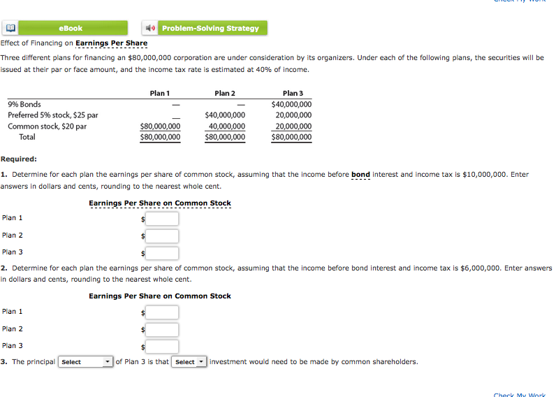 Solved Three Different Plans For Financing An $80,000,000 | Chegg.com