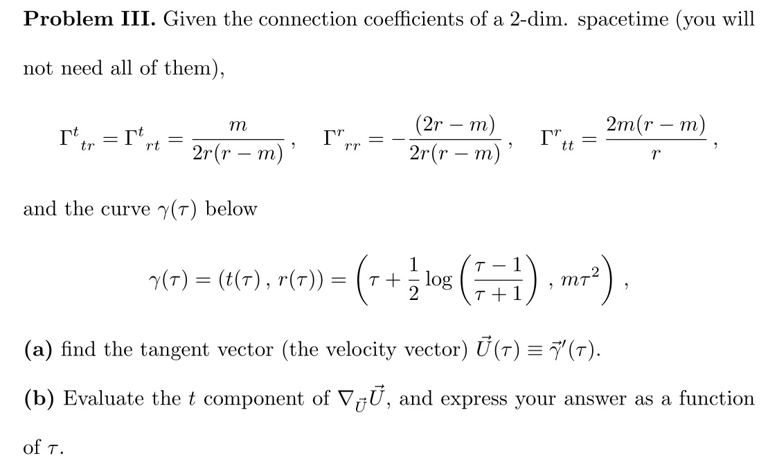 Given the connection coefficients of a 2-dim. | Chegg.com