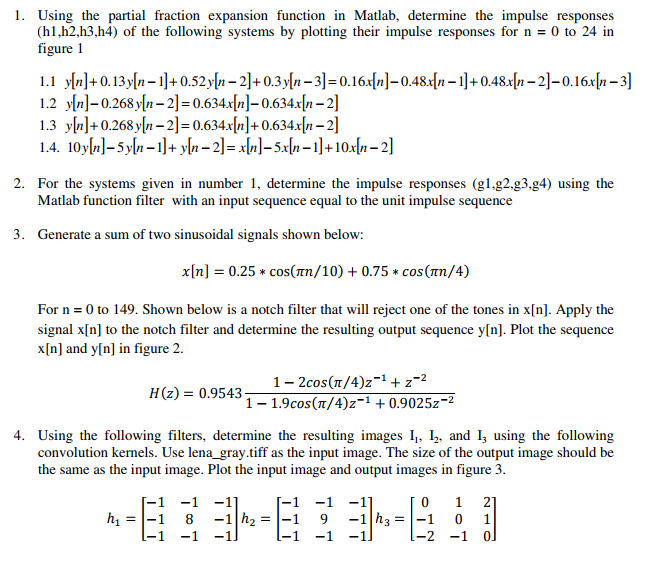 1. Using the partial fraction expansion function in | Chegg.com