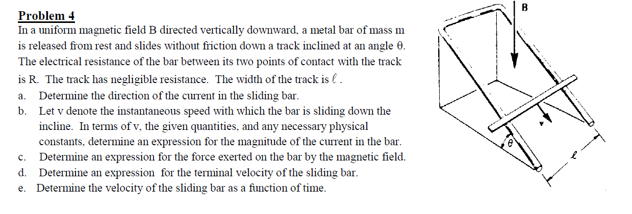 Solved In a uniform magnetic field B directed vertically | Chegg.com