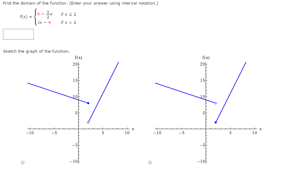 Solved Find the domain of the function. (Enter your answer | Chegg.com