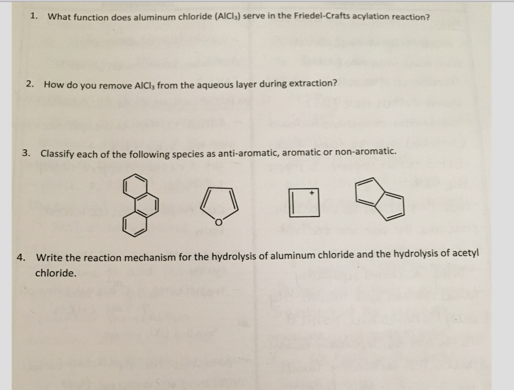 Solved What function does aluminum chloride (Aicl_3) serve
