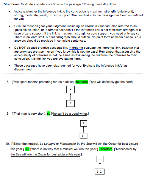 Solved Evaluate any inference links in the passage following | Chegg.com