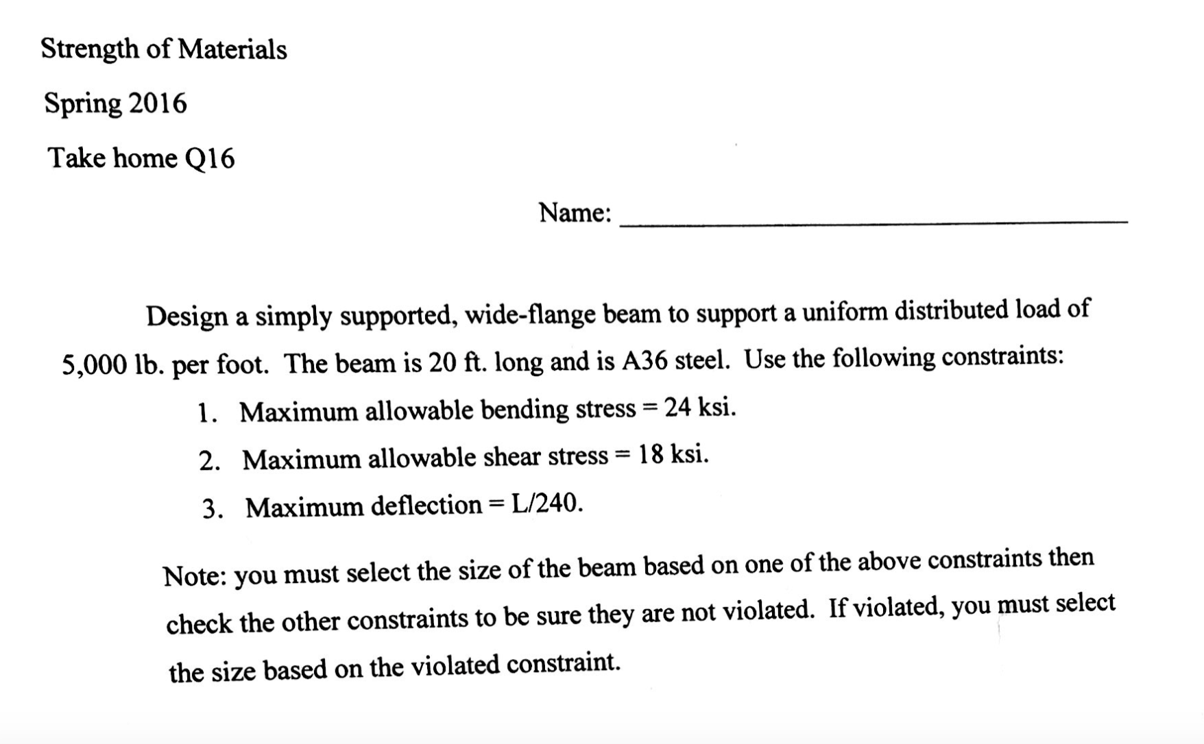 solved-design-a-simply-supported-wide-flange-beam-to-chegg