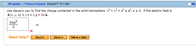 Solved Use Gauss's Law to find the charge contained in the | Chegg.com