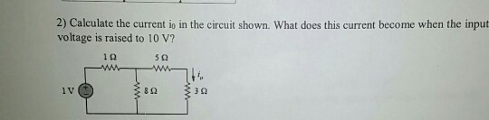 Solved 2) Calculate the current io in the circuit shown. | Chegg.com