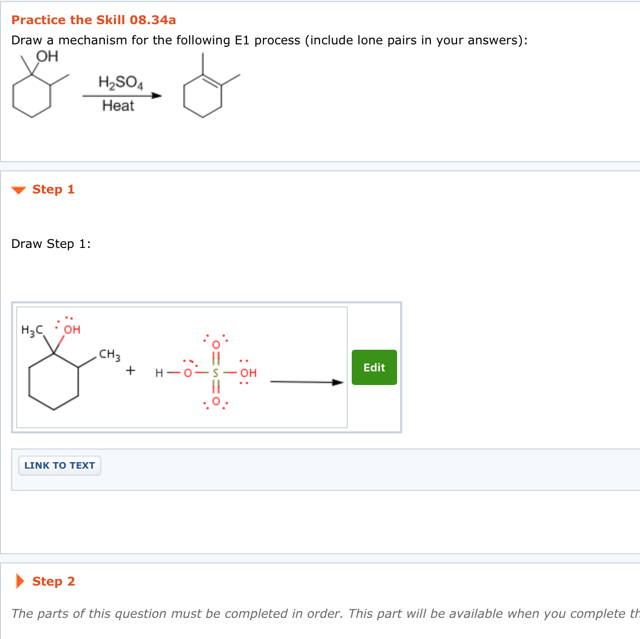 Solved Draw A Mechanism For The Following E_1 Process | Chegg.com