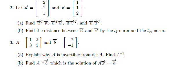 Solved TT and 77 2. Let (a) Find T7, 777, u and 77T. (b) | Chegg.com