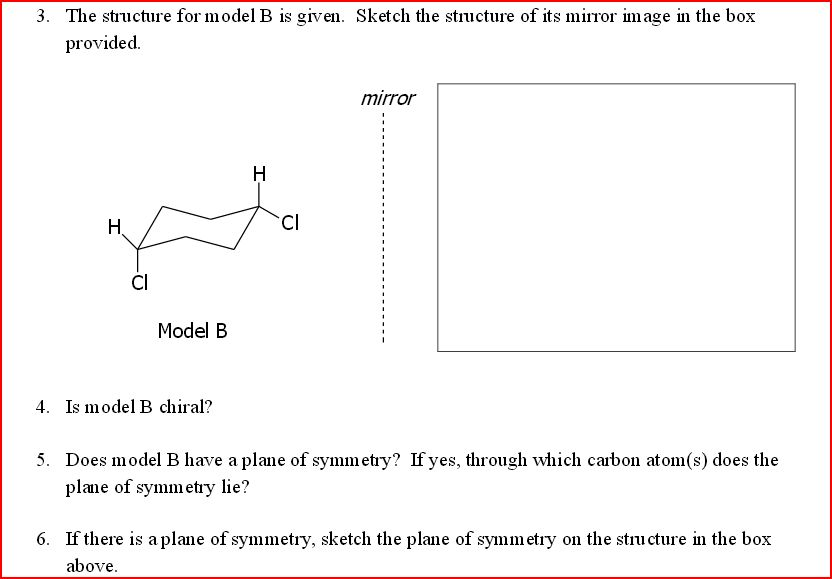 Solved 3. The Structure For Model B Is Given. Sketch The | Chegg.com