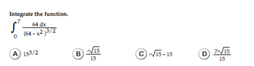 Solved Integrate the function | Chegg.com