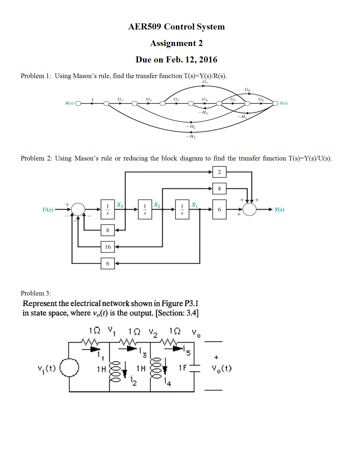 Solved Represent the electrical network shown in figure P3.1 | Chegg.com