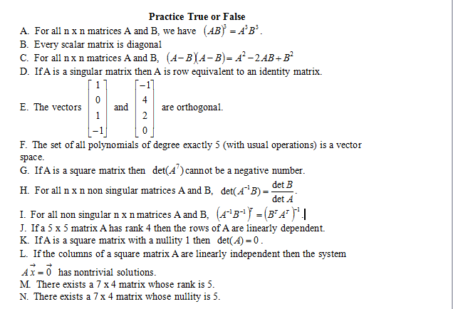 Solved For all n times n matrices A and B we have AB 3