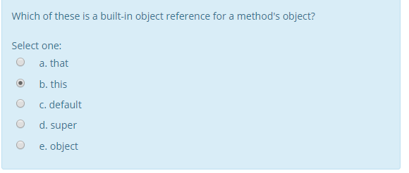Solved Which of these is a built-in object reference for a | Chegg.com