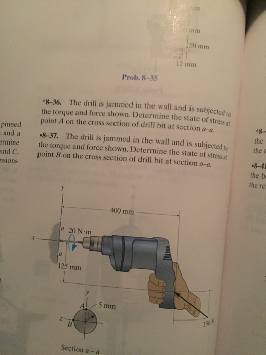 Solved The drill is jammed in the wall and is subjected to