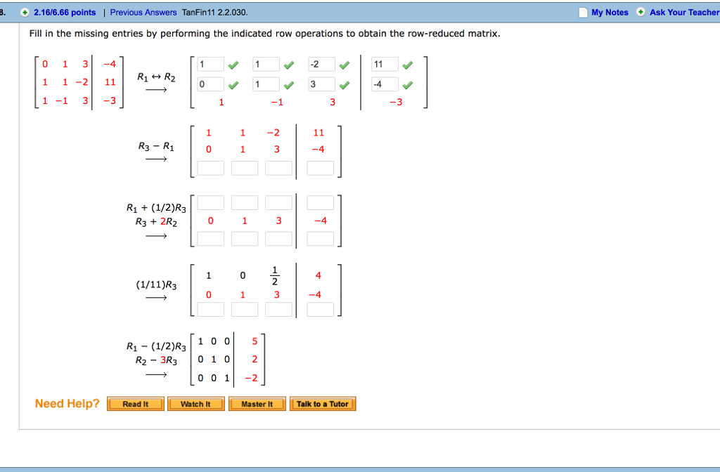 Solved Fill in the missing entries by performing the Chegg