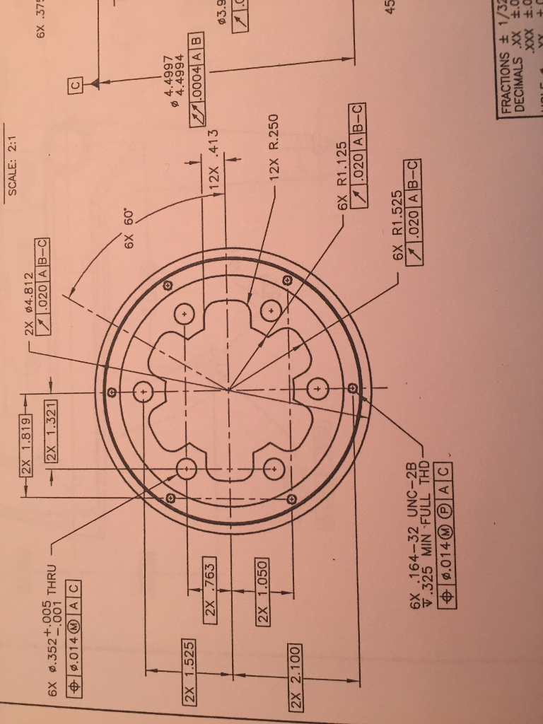 Solved Refer to the diameter .352 + .005/-.001 dimension: | Chegg.com