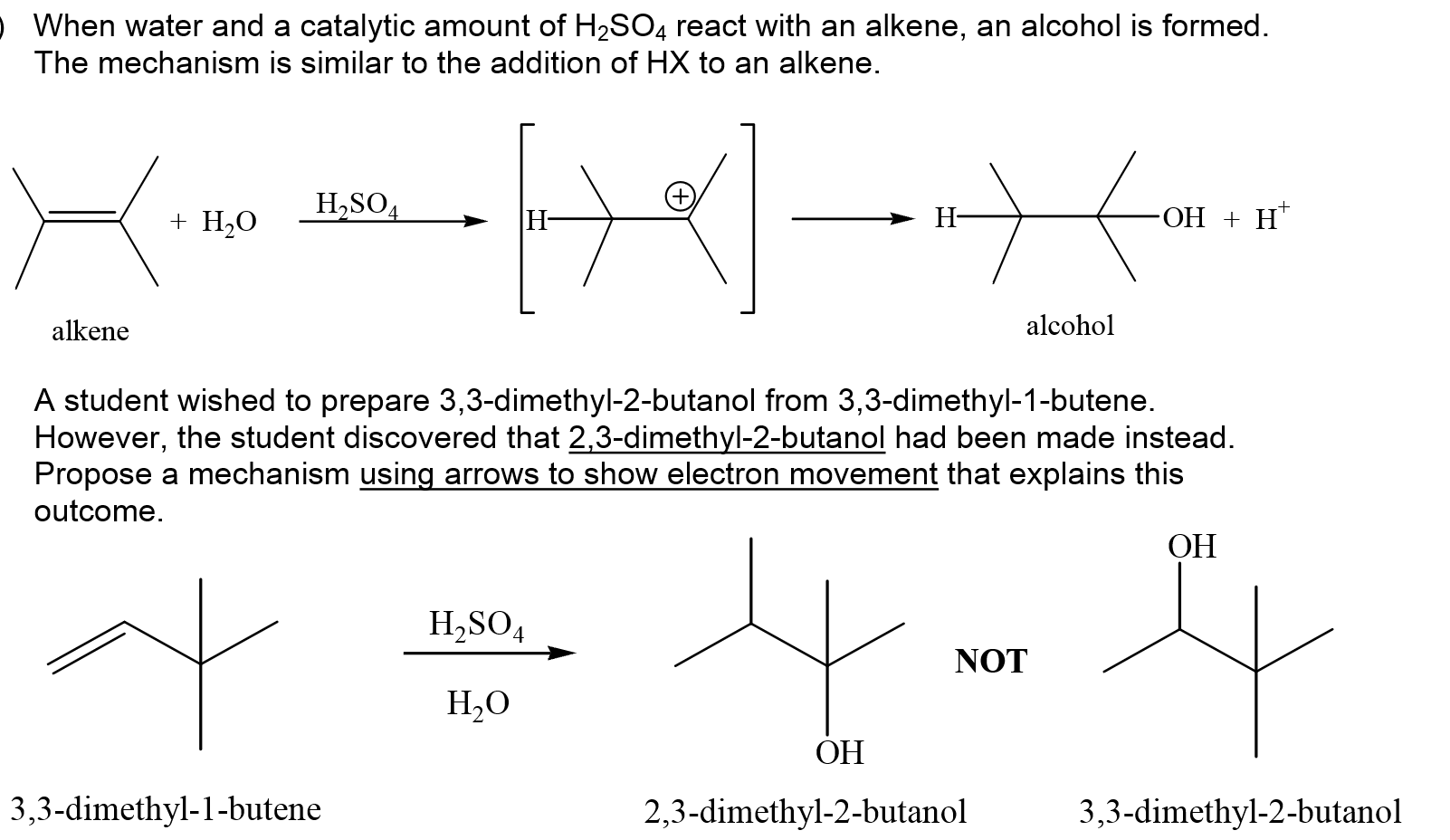 H2so4 Reaction Alkene