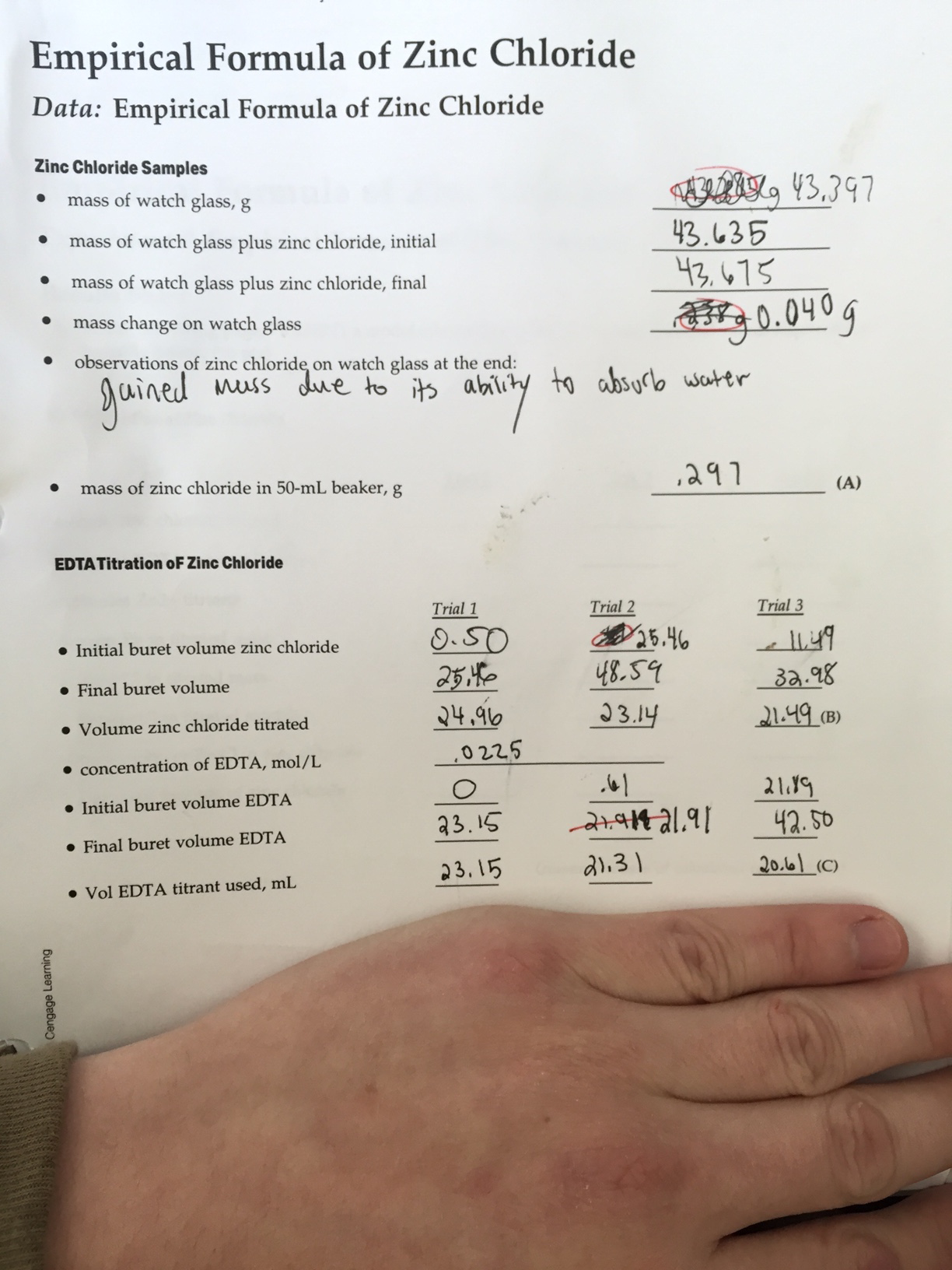 Data Part I.In this experiment, we titrated 3