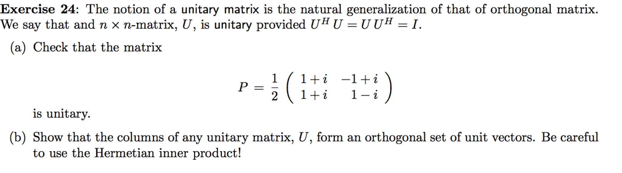 unitary matrix unitary matrix