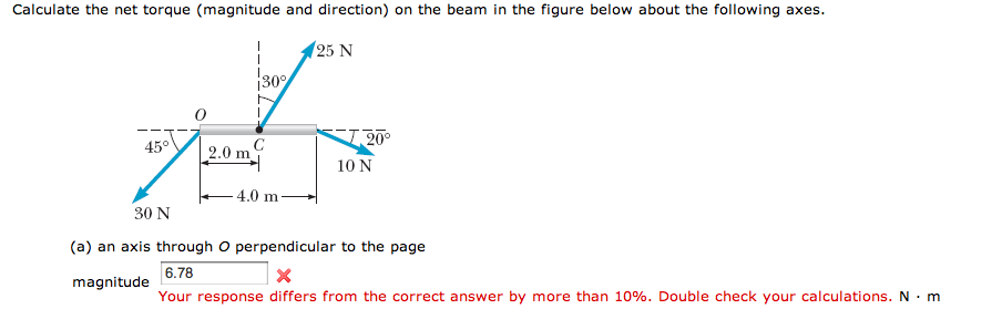 Solved: Calculate The Net Torque (magnitude And Direction) 