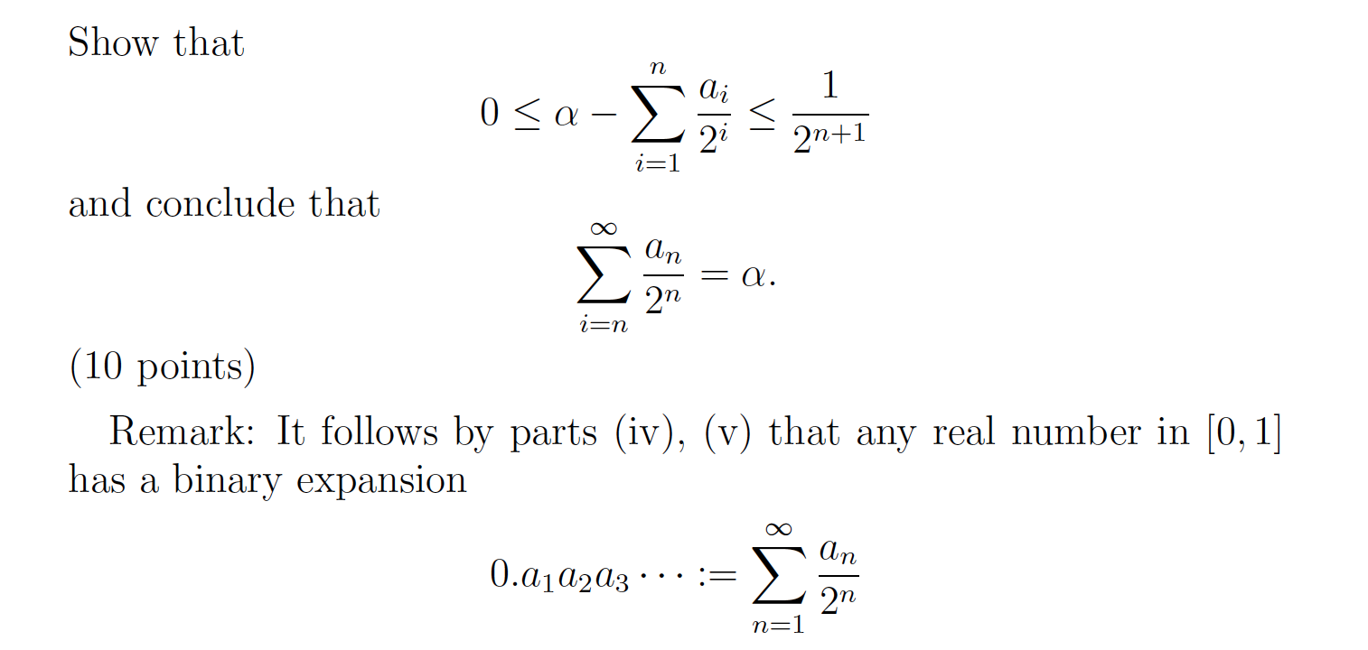 Solved need help with series, limit, sequence and binary | Chegg.com