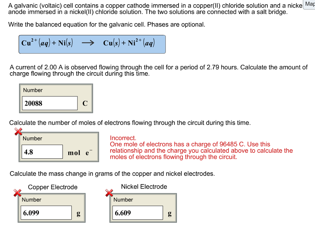 Solved A galvanic (voltaic) cell contains a copper cathode