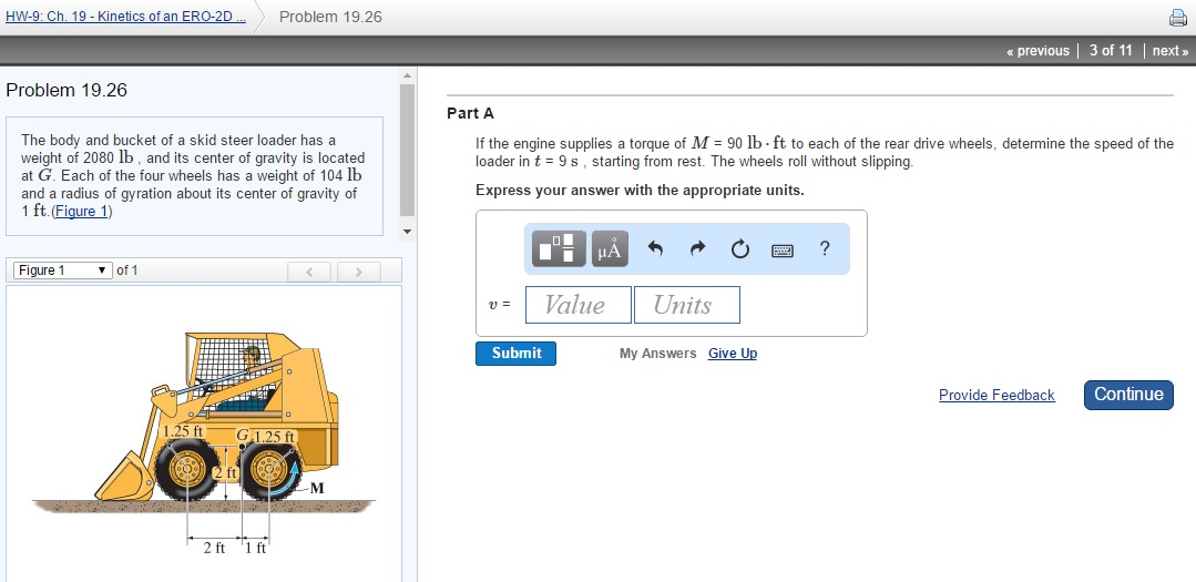 Solved The body and bucket of a skid steer loader has a