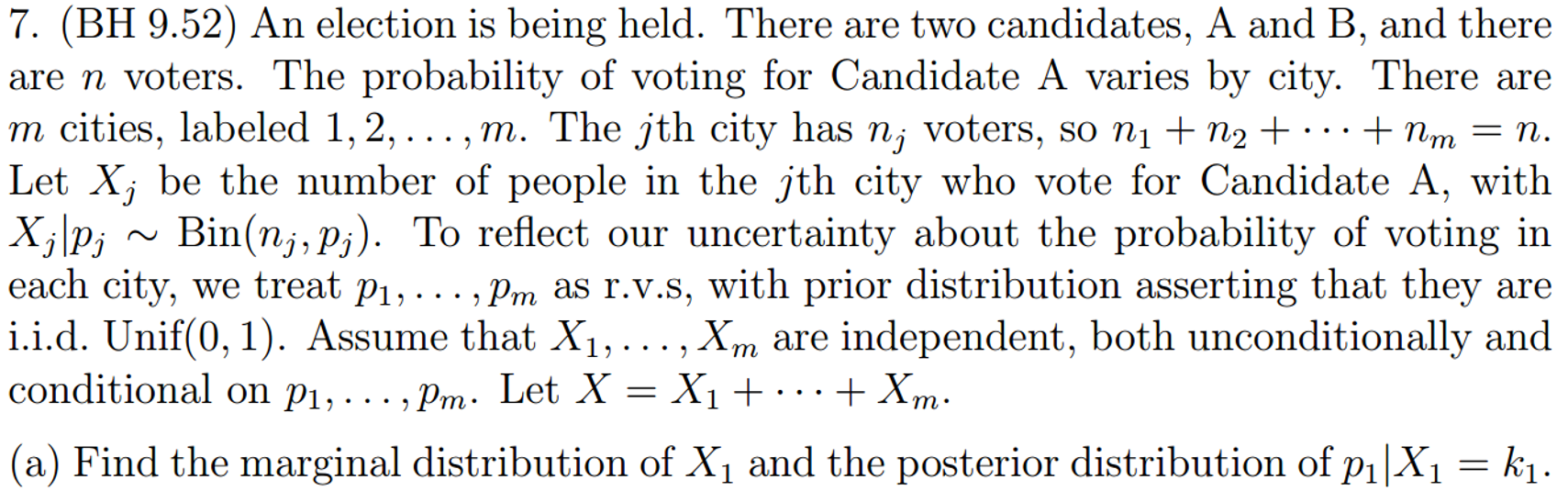 An Election Is Being Held. There Are Two Candidates, | Chegg.com