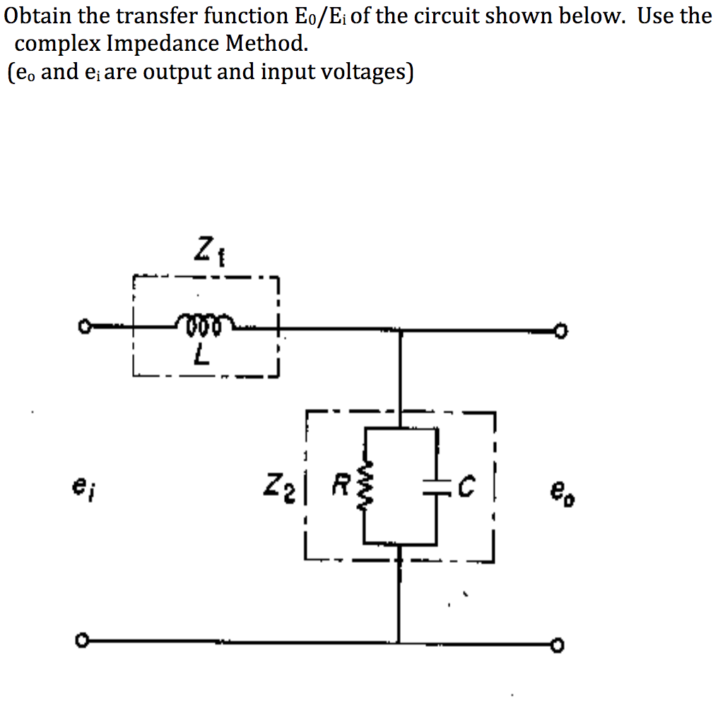 Solved Obtain the transfer function Eo/Ei of the circuit | Chegg.com