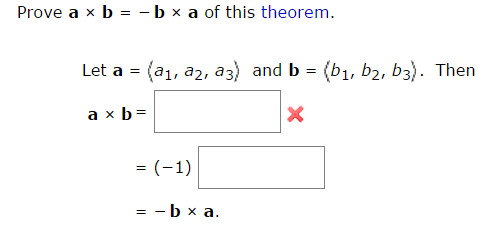 Solved Prove A Times B = -b Times A Of This Theorem. Let A | Chegg.com