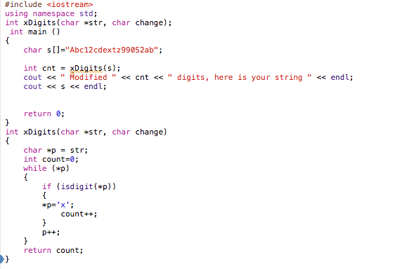 Solved used (isDigit) to use the string to change the | Chegg.com