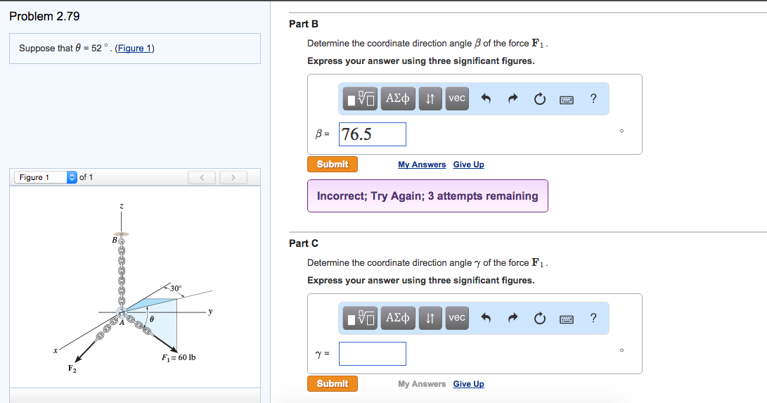 Solved Problem 2.79 Part B Determine the coordinate | Chegg.com