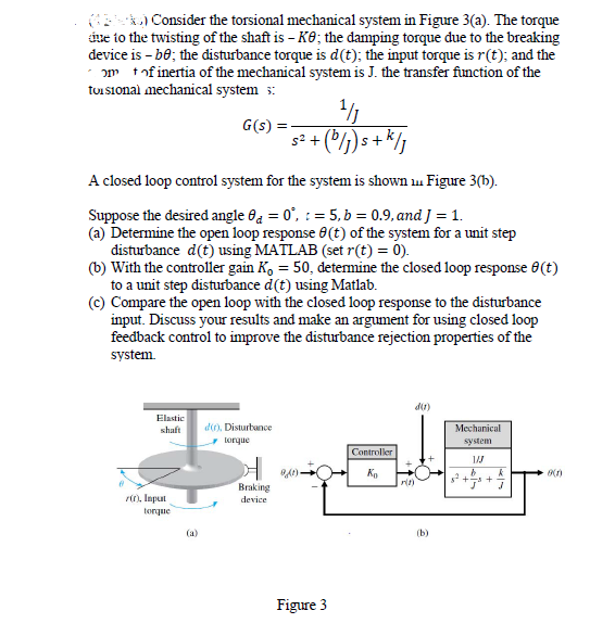 Solved Consider The Torsional Mechanical System In Figure Chegg Solved Consider The Torsional Mechanical System In Figure Chegg