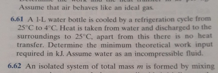 Solved Assume That Air Behaves Like An Ideal Gas 6.61 A 1-l 