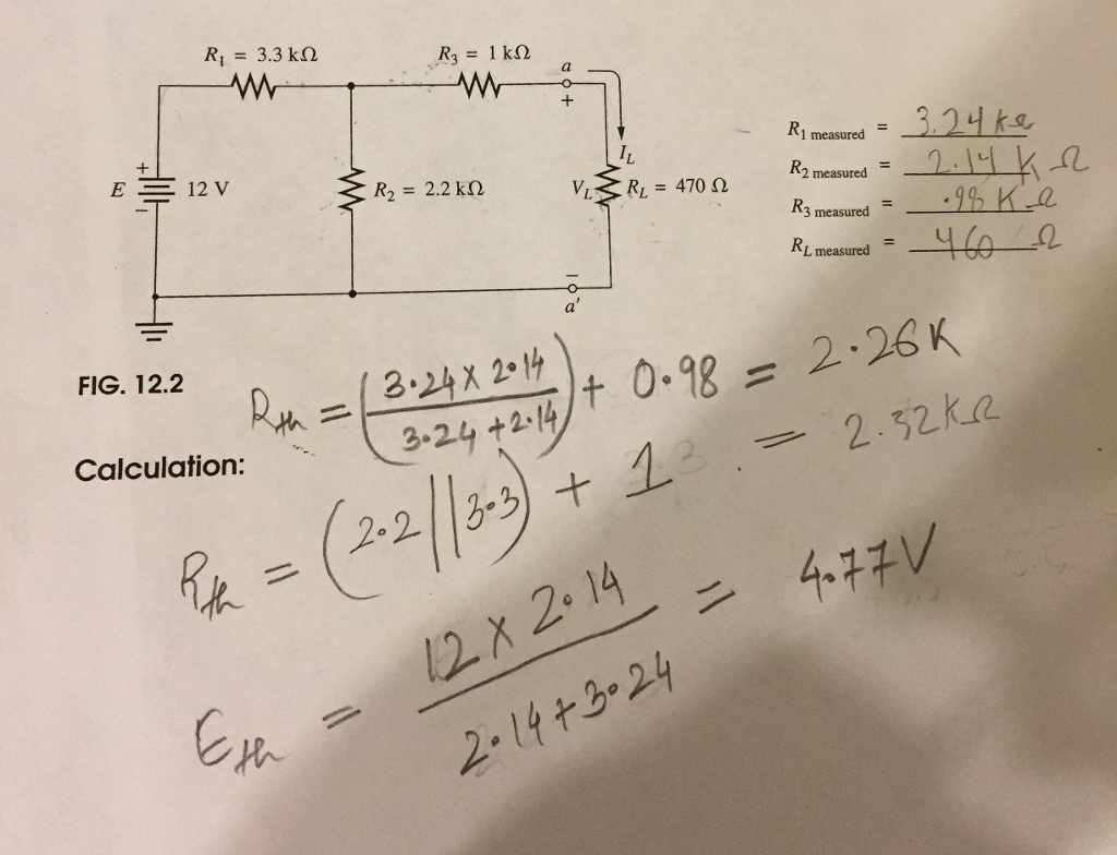 Solved Thevenin's theorm part1(b) is 1.75 mA and 1(c) is | Chegg.com