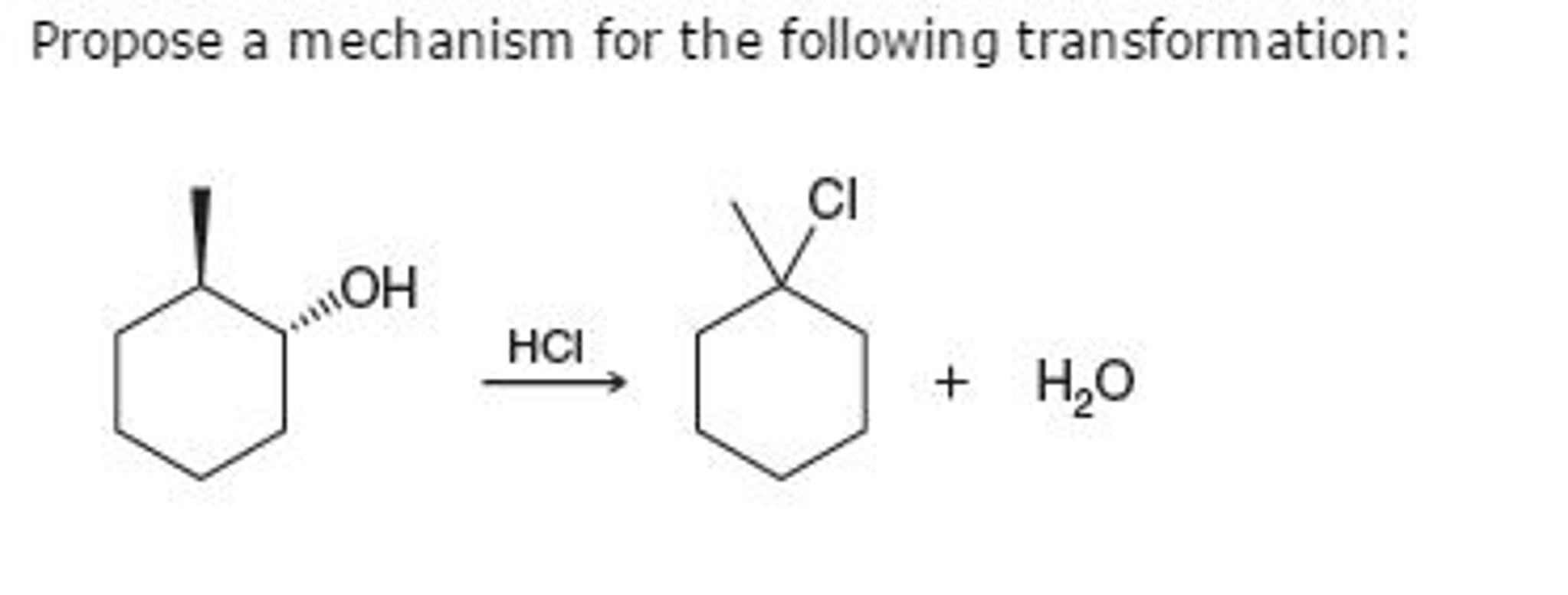 Solved Propose a mechanism for the following transformation: | Chegg.com
