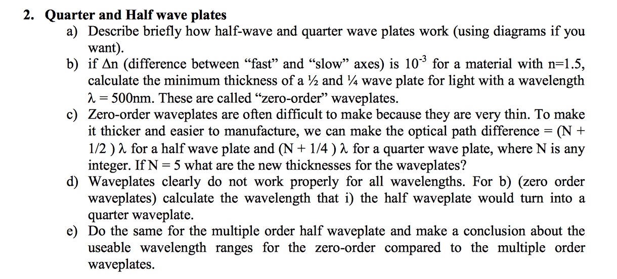 describe-briefly-how-half-wave-and-quarter-wave-chegg