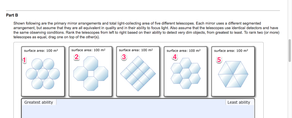 Solved Part B Shown Following Are The Primary Mirror | Chegg.com