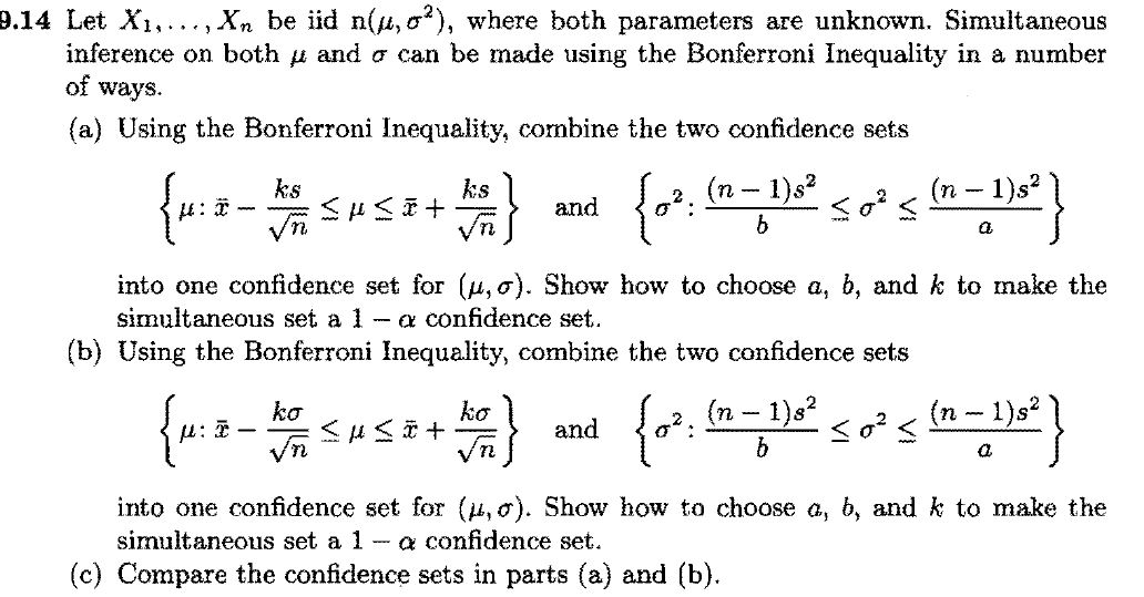 Let X_1,..., X_n be iid n(mu, sigma^2), where both | Chegg.com
