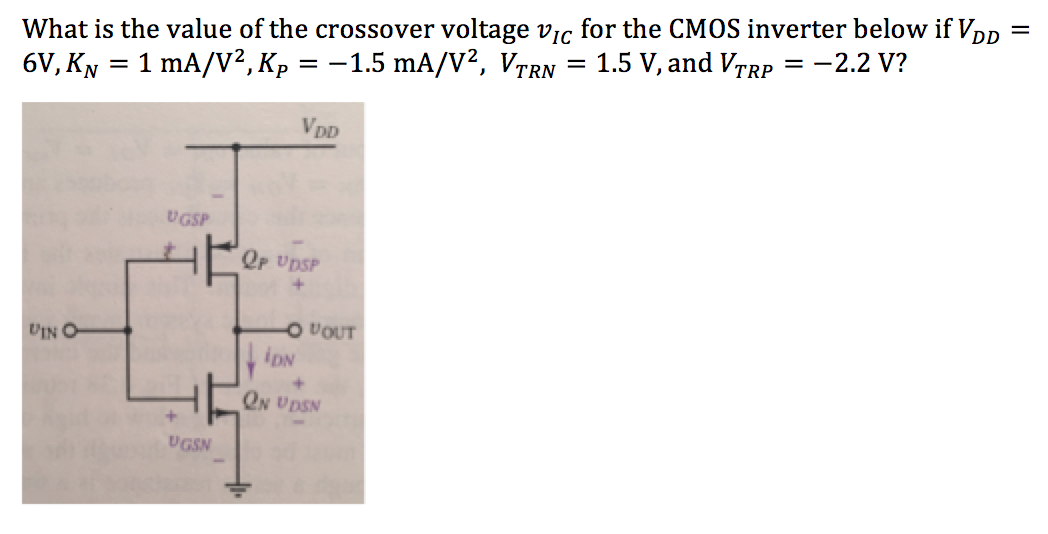Solved What is the value of the crossover voltage vic for