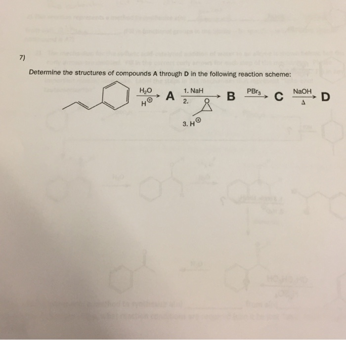 Solved Determine the structures of compounds A through D in | Chegg.com