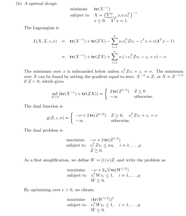 5.10 Optimal experiment design. The following | Chegg.com