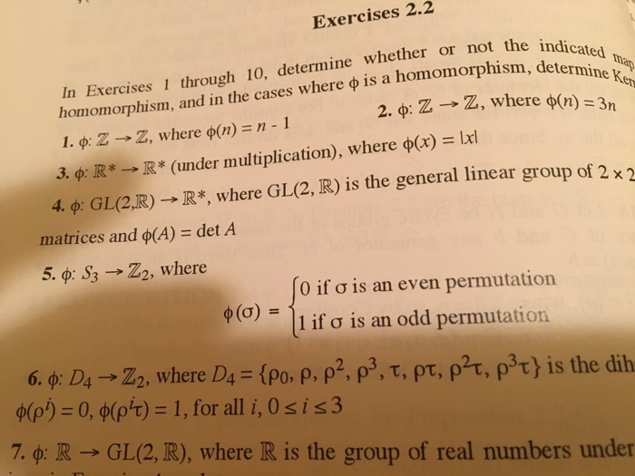 Solved determine whether or not the indicated map phi is a